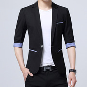 2020夏季男士韩版中袖小西服，半袖外套西装短袖七分袖上衣男潮