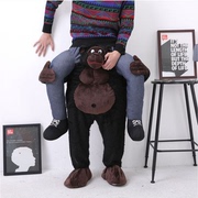 魔性的裤子动物背人，带坐骑泰迪熊猩猩裤子，恶搞服饰道具