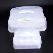 蒂米斯透明塑料蛋糕盒24孔杯子pp点心透明盖手提马芬蛋糕盒大小号