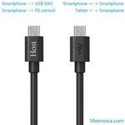 美国Meenova MicroUSB to MicroUSB OTG USB DAC解码线mojo hugo
