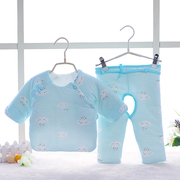 婴儿棉衣套装加厚春秋冬新生儿衣服宝宝棉服保暖和尚服幼儿二件套