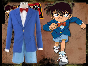 名侦探 柯南衣服 基德蓝色制服 动漫cosplay服装男 儿童