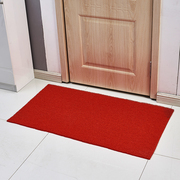 销品红色丝圈地垫塑料喷丝脚垫地毯纯色门垫室外进门迎宾红地毯防