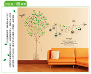 照片墙贴纸客厅卧室，床头背景墙壁贴纸创意绿树，相框相片装饰画墙贴