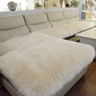 长毛绒沙发垫欧式真皮防滑仿羊毛沙发坐垫冬季加厚飘窗垫地毯