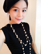 项链女长款韩国时尚，多层珍珠挂件简约百搭装饰品，毛衣挂链流行配饰