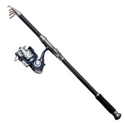 碳素2.1米-3.6米超硬调远投竿海竿套装，抛竿甩竿海杆短节便携鱼竿