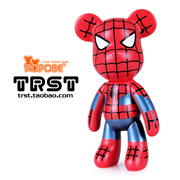 trstpopobe正版暴力熊momo熊，3寸超凡蜘蛛侠创意公仔玩偶礼物