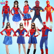 圣诞节儿童蜘蛛侠服装动漫表演演出服饰男女款成人蜘蛛侠衣服套装
