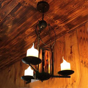 欧式仿古地中海木艺吊灯美式乡村客厅餐厅灯酒吧灯卧室灯茶楼灯具