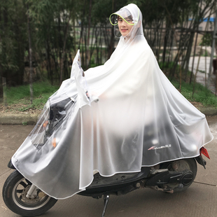 雨衣电瓶车单人成人骑行防水透明男女，款时尚自行车电动摩托车雨披