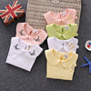 婴儿秋衣上衣纯色女童长袖，t恤0-1岁5婴幼儿秋装宝宝娃娃领打底衫