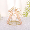 创意铁艺铃铛喜糖盒，个性金色鸟笼糖果包装盒子，欧式婚礼结婚回