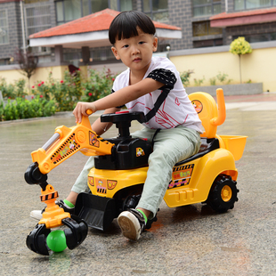 儿童电动挖掘机可坐可骑人大号宝宝玩具车钩，挖机模型工程车挖土机