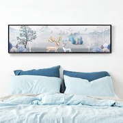 卧室床头装饰画麋鹿现代简约客厅，沙发背景墙挂画墙面壁画温馨浪漫
