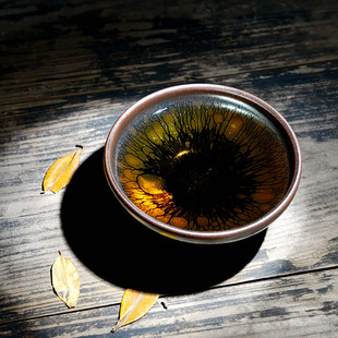品茗陶瓷主人杯天目釉建盏窑变功夫茶具家用紫砂小茶杯茶碗