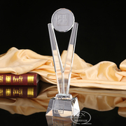 水晶奖杯制作定制比赛奖杯水晶奖牌，大拇指五角星创意颁奖