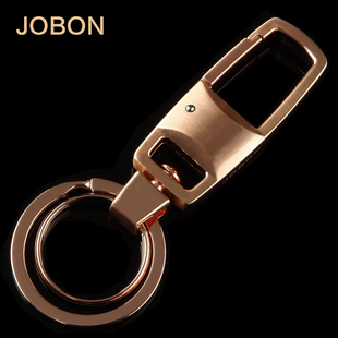 中邦高档汽车钥匙扣情侣男女士腰式挂件不锈钢金属钥匙环