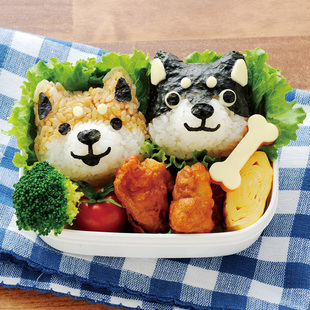 日本arnest 正版 柴犬饭团模具  宝宝餐可爱造型模具 小狗狗造型