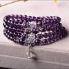 s415''紫水晶多圈手串手链饰品，手链义乌小饰品