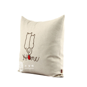 猫创意手工丝带绣抱枕套靠垫，汽车靠包沙发(包沙发，)靠背套午睡枕送枕芯