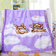 新生儿毛毯宝宝婴儿拉舍尔毯子双层加厚幼儿园儿童盖毯