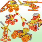 工程车组装拼装机器人，变形金刚螺丝螺母，积木儿童拼插益智玩具