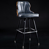 简约欧式酒吧椅子铁艺吧台椅创意时尚实木高脚椅旋转休闲椅咖