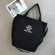 帆布包女学生韩版原宿ulzzang单肩大容量，手提购物袋包简约(包简约)环保袋