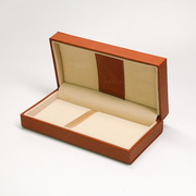 pu皮质盒定制印logo金属钢，笔盒签字笔包装盒商务文具