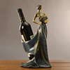 欧式创意红酒架摆件，酒柜装饰品现代简约葡萄酒瓶，架酒杯架客厅树脂