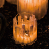 元渡瀑布矿石蜡烛杯欧式复古创意香薰小烛台浪漫北欧玻璃餐桌摆件