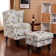 美式乡村沙发组合老虎椅单人沙发双人三人布艺皮艺沙发小户型客厅
