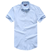 arrow衬衫美国箭牌衬衫纯棉短袖，男士衬衫免烫衬衫纯色工服衬衫