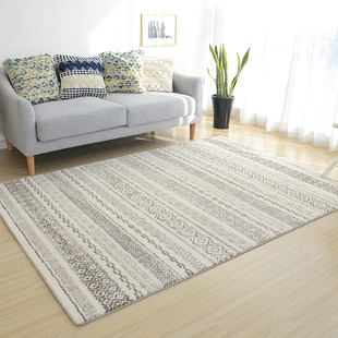 地毯北欧ins客厅地垫沙发茶几，卧室床边现代简约百搭几何加厚地毯