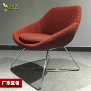 欧洲设计休闲椅布艺咖啡办公椅会客接待商务单人沙发椅子B313