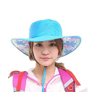 户外防晒遮阳帽草帽，夏防紫外线大沿可折叠的女式太阳帽子