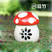 品竹树脂蘑菇花园摆件，太阳能蓝牙低音炮，户外防水草坪音箱