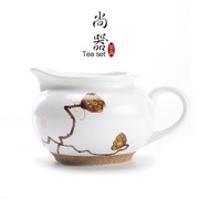 功夫茶具陶瓷公道，杯茶道零配分茶器，公杯匀杯器手绘茶海