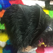 黑色鸵鸟毛婚庆路引桌面面具工艺品饰品舞台表演演出装饰大羽毛