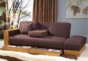 布艺沙发床日式简约多功能组合沙发小户型折叠沙发，床收纳两用