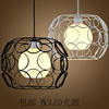 创意个性现代简约铁艺圆球形玻璃过道吊灯北欧复古西餐厅酒吧台灯