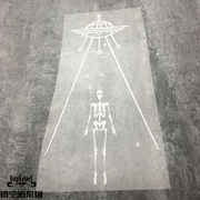 TLP镂空车贴 外星人飞碟骷髅传送E.T.潮流贴纸涂鸦定制图案风挡贴