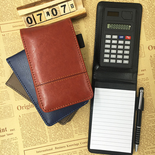 创意随身记事本带计算器a7便携小本子商务工作笔记本多功能便签本