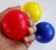 6.3cm减压球实心球小皮球，弹力球，儿童彩色玩具球婴儿彩色球