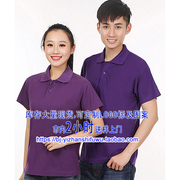 紫色T恤衫/翻领 涤棉料/服装/工服/北京广告衫/紫罗兰 POLO衫