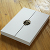 A4白色中式复古盒子 对开门带锁扣新年盒表面防水原创包装盒