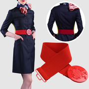 空姐腰带 制服皮带 商务职业装腰带 6厘米红色腰封 弹力松紧带