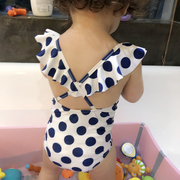 女童泳衣小童韩版宝宝游泳衣女小孩1-3岁婴幼儿连体泳衣可爱 公主