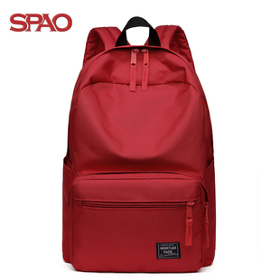 SPAO23秋纯色双肩包学生书包背包休闲包时尚旅行包潮流包包
